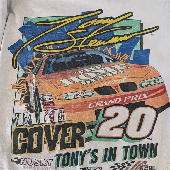 Vintage 1999 Tony Stewart Nascar by Competitors View  double sided T-shirt L - Picture 5 of 11